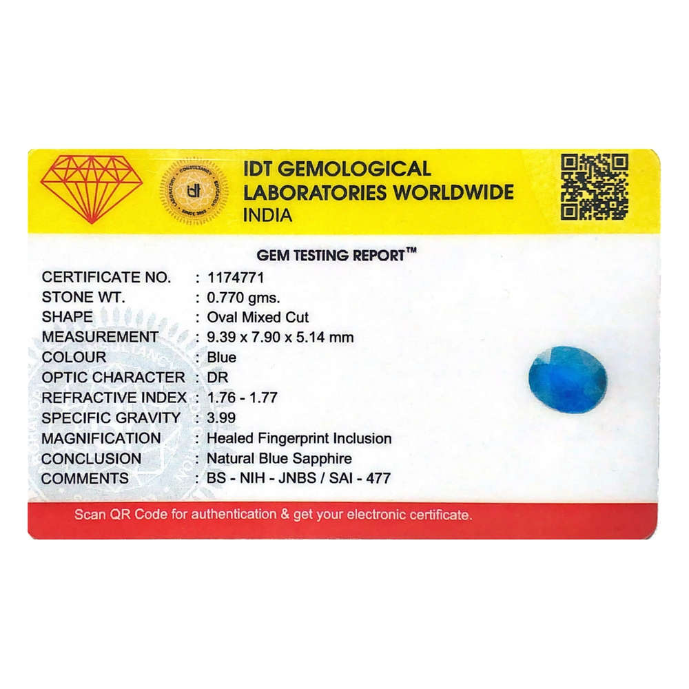 Blue Sapphire - 3.85 Carat - Pramogh