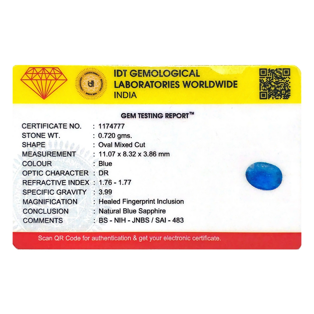 Blue Sapphire - 3.6 Carat - Pramogh