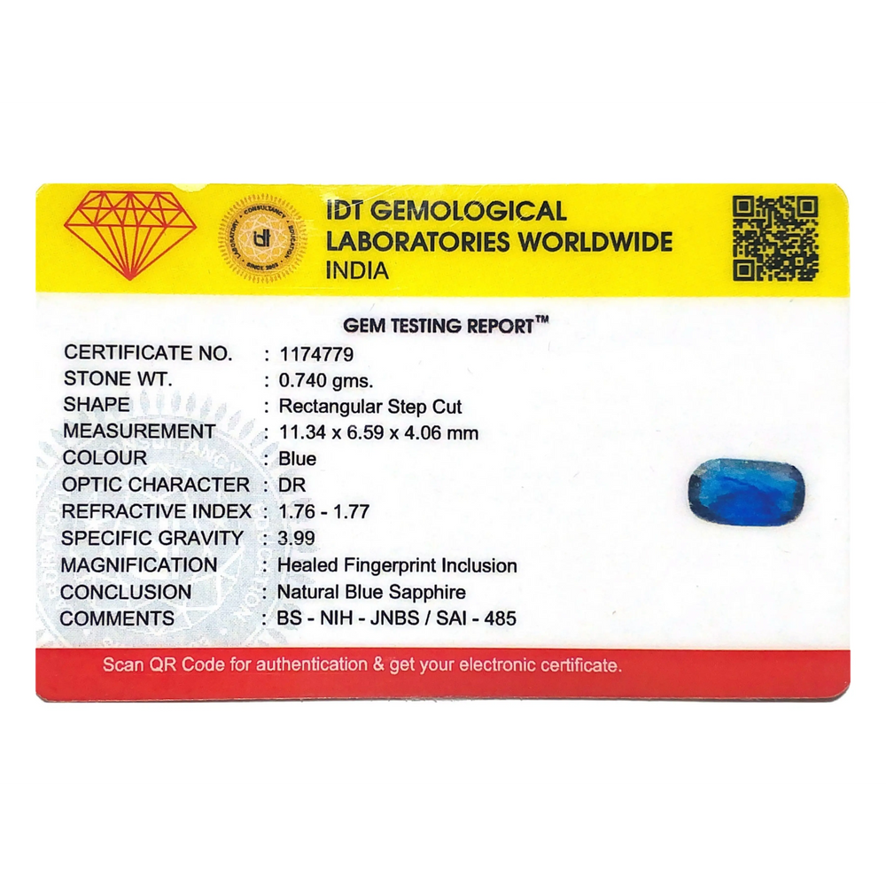 Blue Sapphire - 3.7 Carat - Pramogh