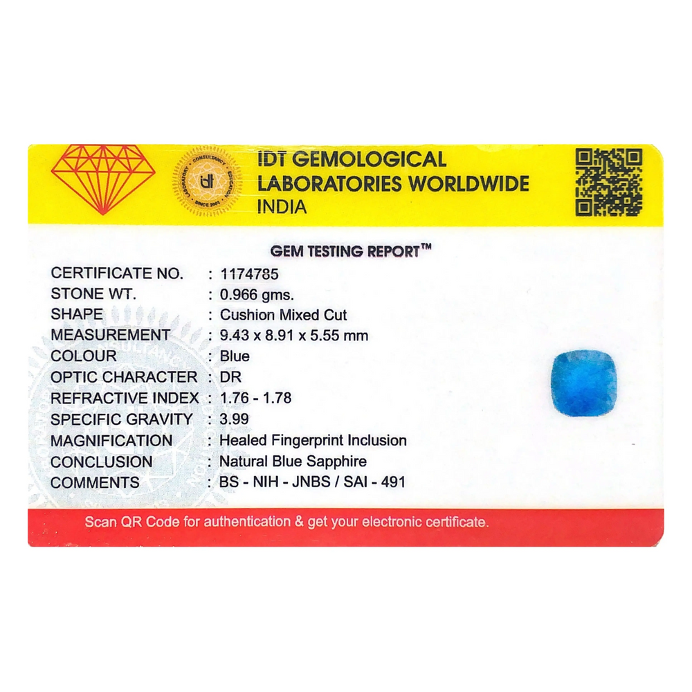 Blue Sapphire - 4.83 Carat - Pramogh