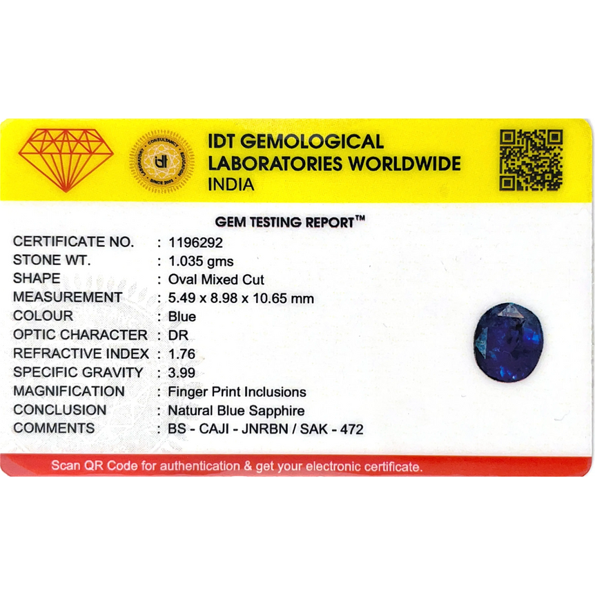 Blue Sapphire - 5.18 Carat