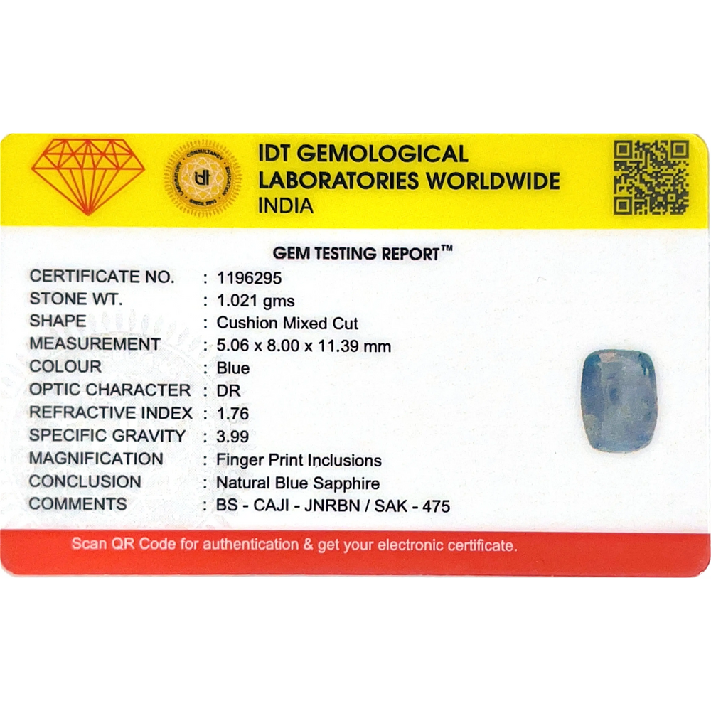 Blue Sapphire - 5.11 Carat