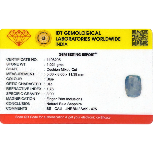 Blue Sapphire - 5.11 Carat