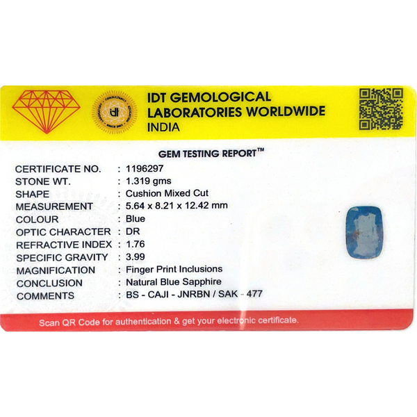 Blue Sapphire - 6.6 Carat