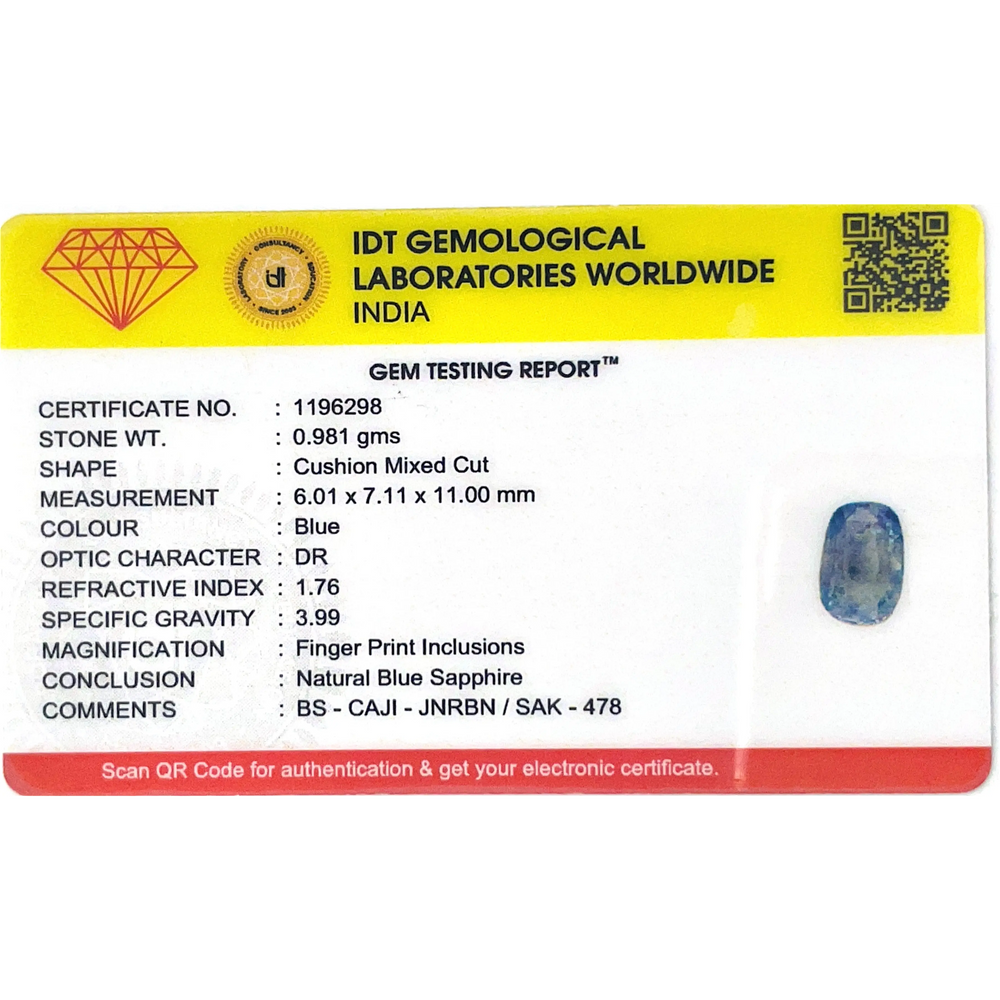 Blue Sapphire - 4.91 Carat