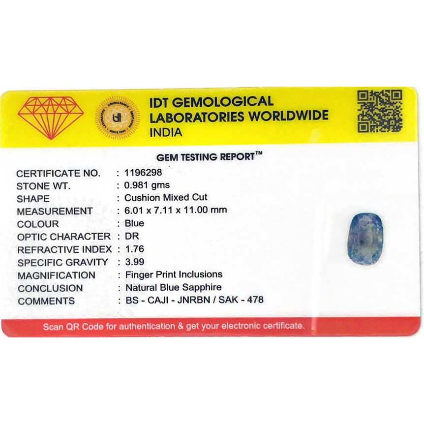 Blue Sapphire - 4.91 Carat