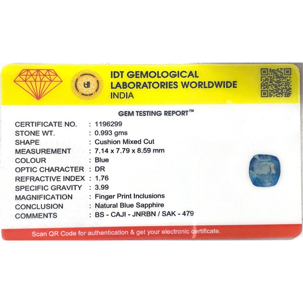 Blue Sapphire - 4.97 Carat