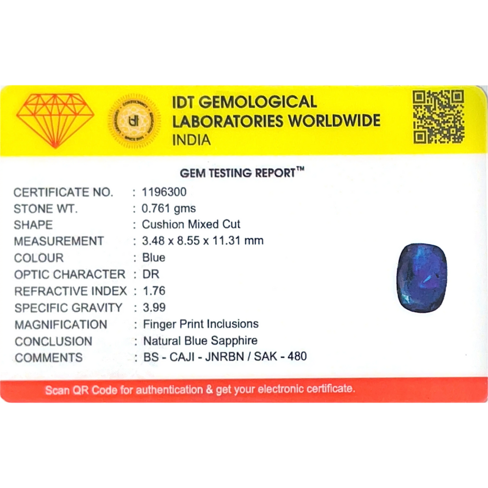 Blue Sapphire - 3.81 Carat