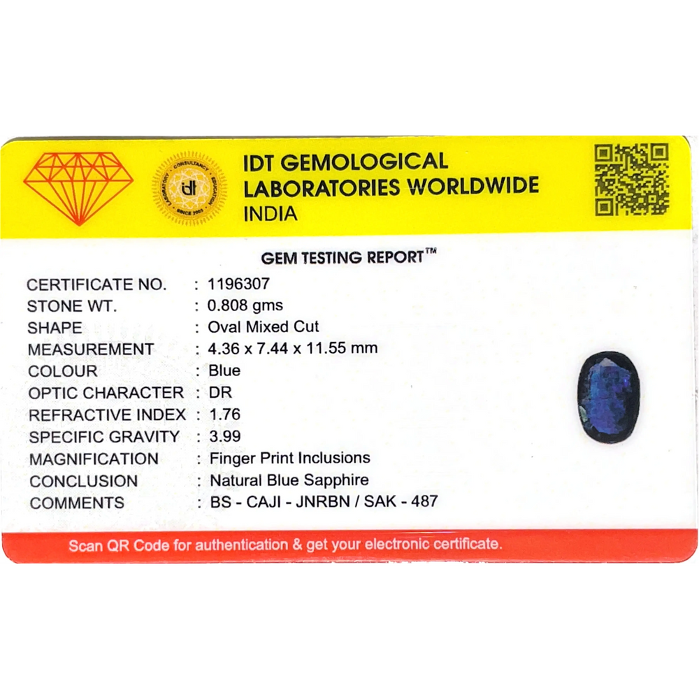 Blue Sapphire - 4.04 Carat