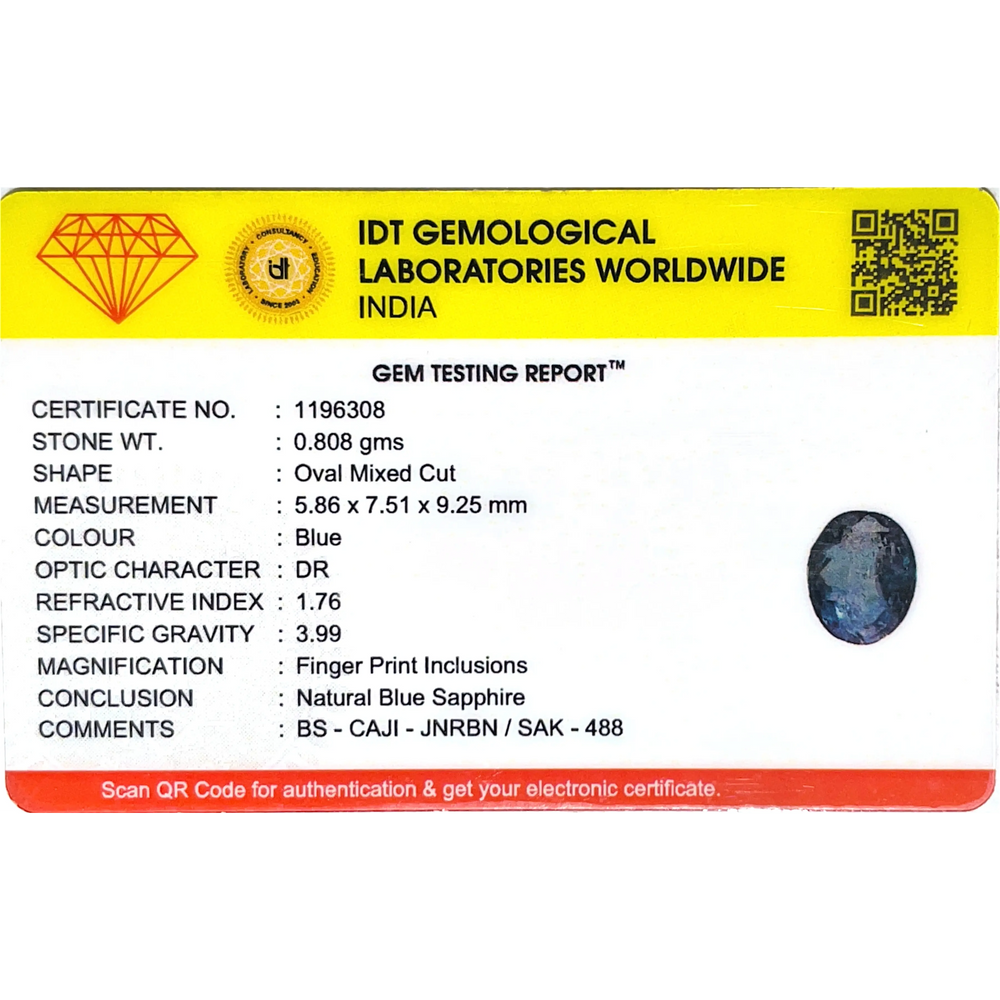 Blue Sapphire - 4.04 Carat