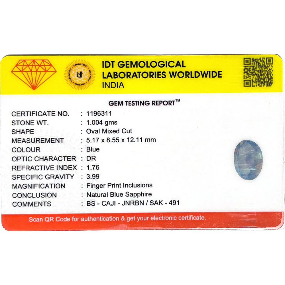 Blue Sapphire - 5.02 Carat