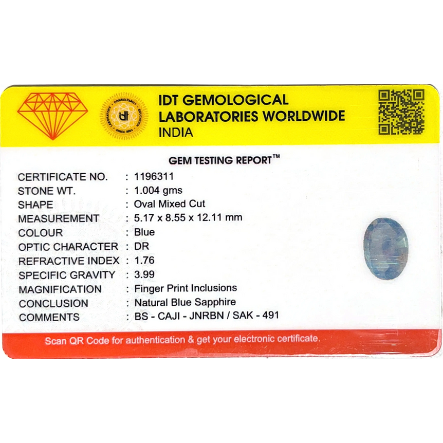 Blue Sapphire - 5.02 Carat
