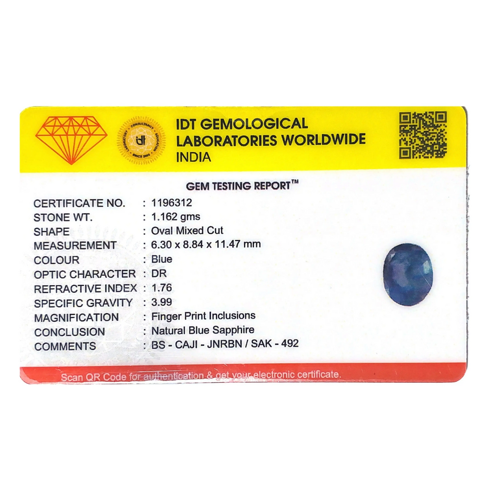 Blue Sapphire - 5.81 Carat