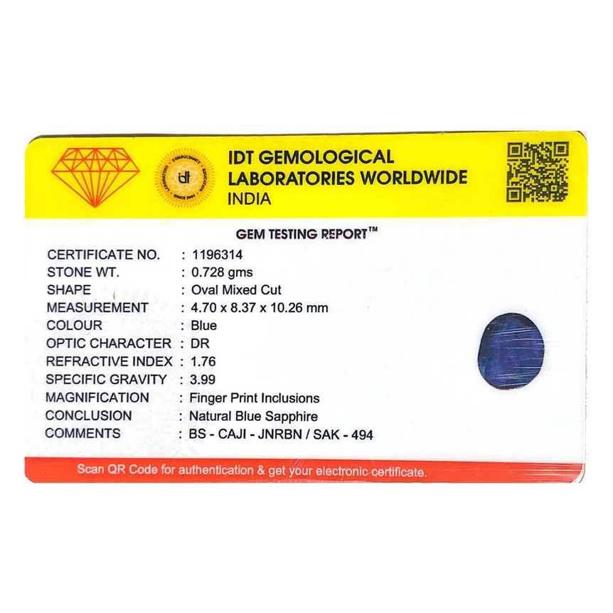 Blue Sapphire - 3.64 Carat