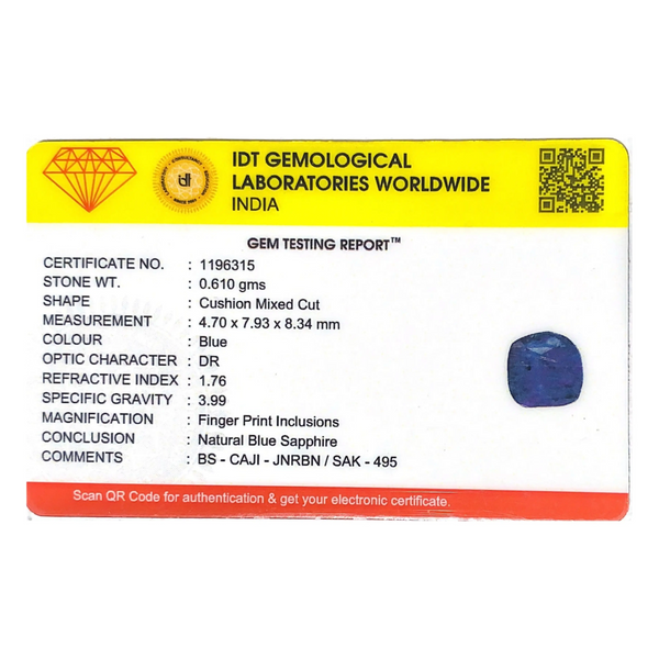 Blue Sapphire - 3.05 Carat