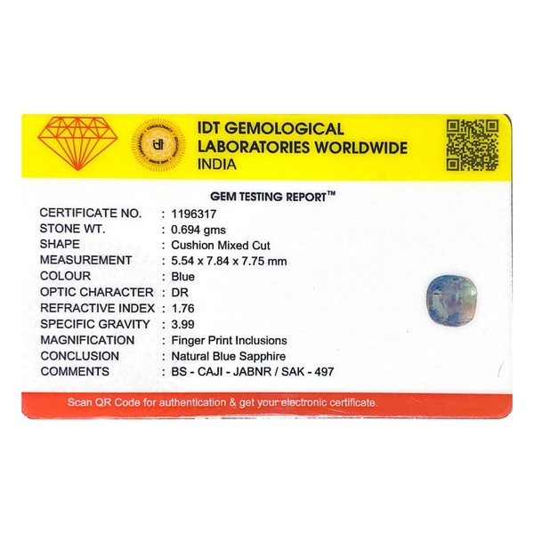 Blue Sapphire - 3.47 Carat