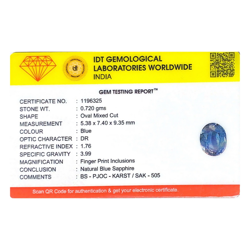 Blue Sapphire - 3.6 Carat