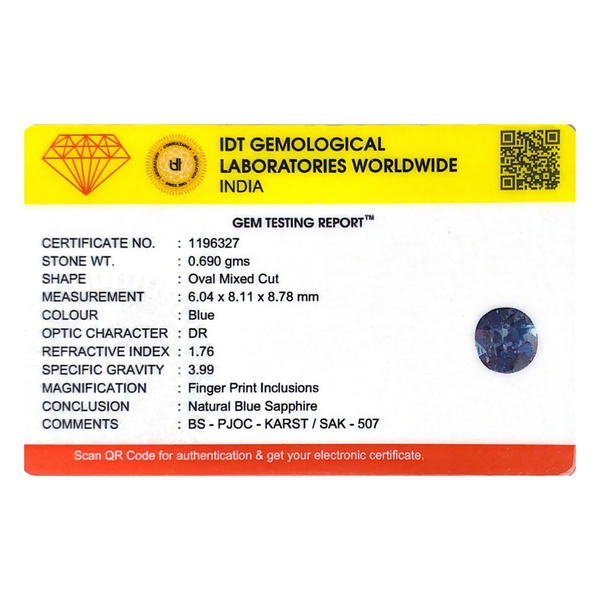 Blue Sapphire - 3.45 Carat