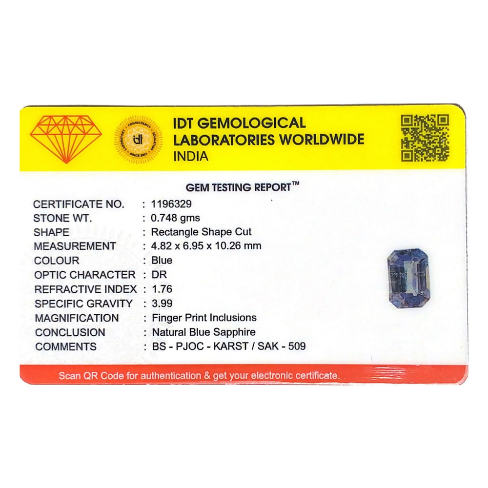 Blue Sapphire - 3.74 Carat