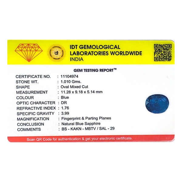 Blue Sapphire - 5.05 Carat