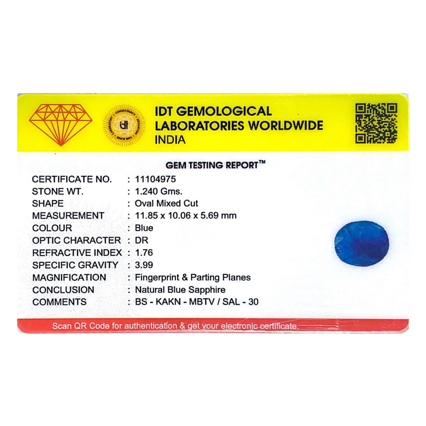Blue Sapphire - 6.2 Carat