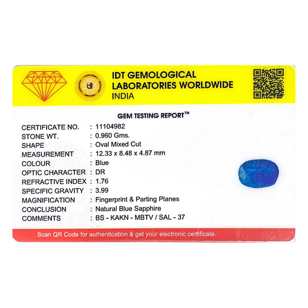 Blue Sapphire - 4.8 Carat