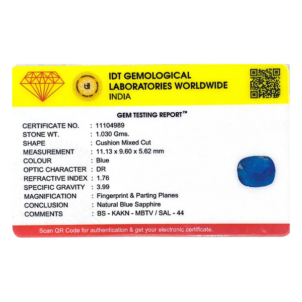 Blue Sapphire - 5.15 Carat
