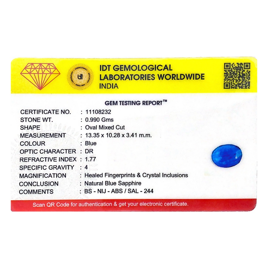 Blue Sapphire - 4.95 Carat