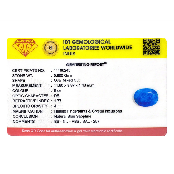 Blue Sapphire - 4.8 Carat