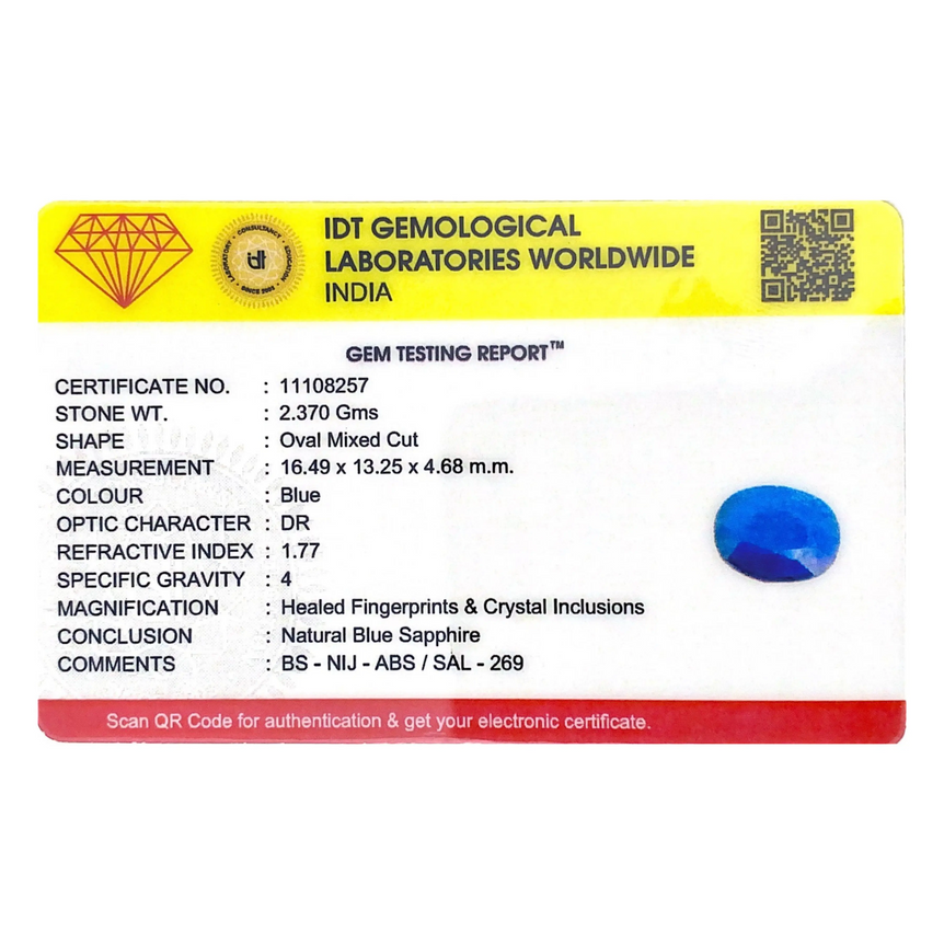 Blue Sapphire - 11.85 Carat