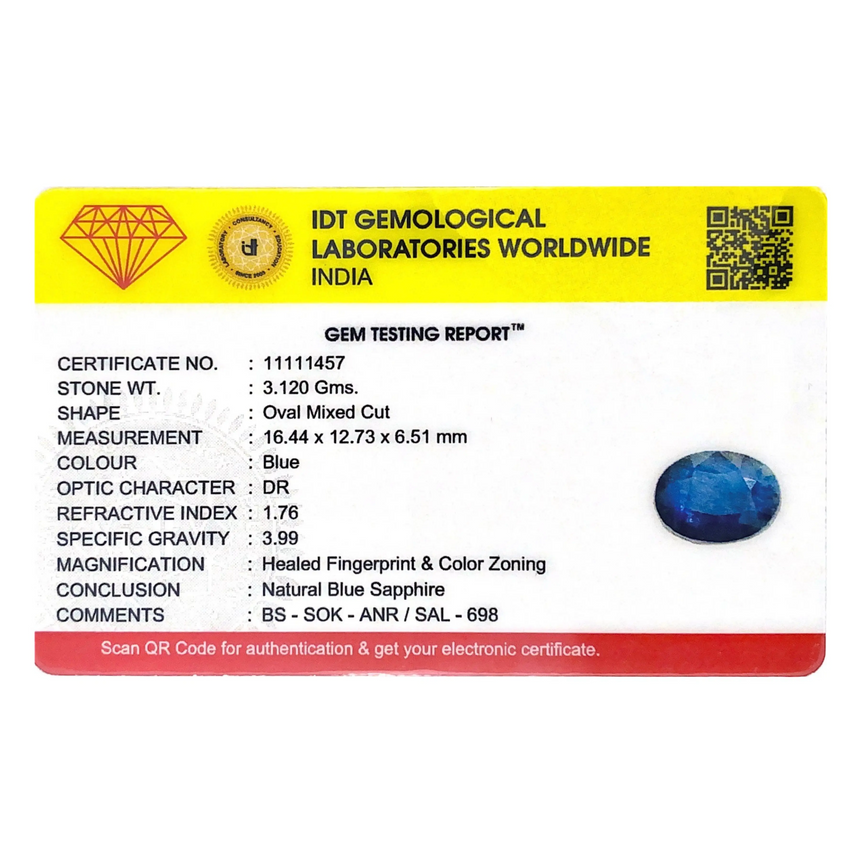 Blue Sapphire - 15.6 Carat