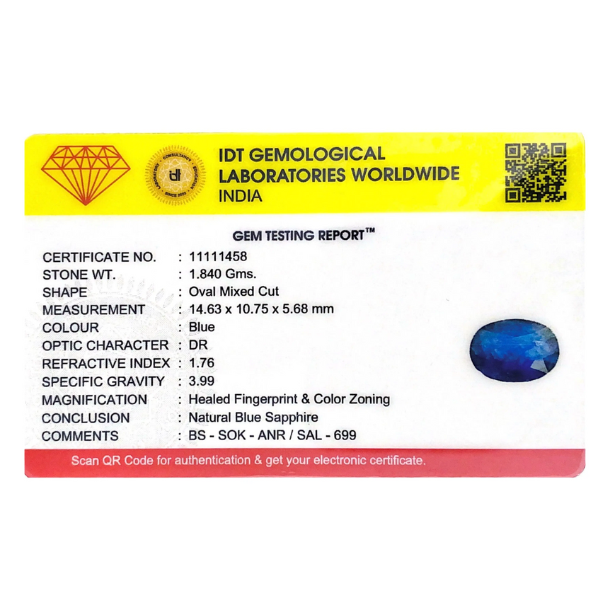 Blue Sapphire - 9.2 Carat