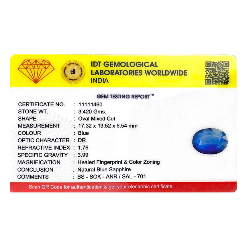 Blue Sapphire - 17.1 Carat