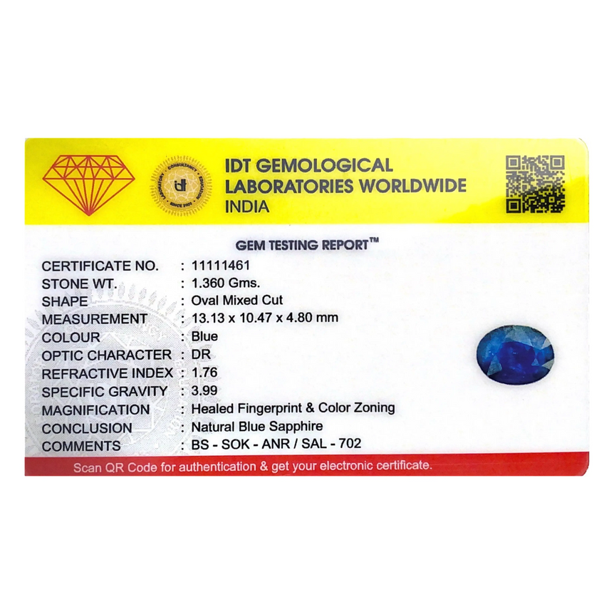Blue Sapphire - 6.8 Carat