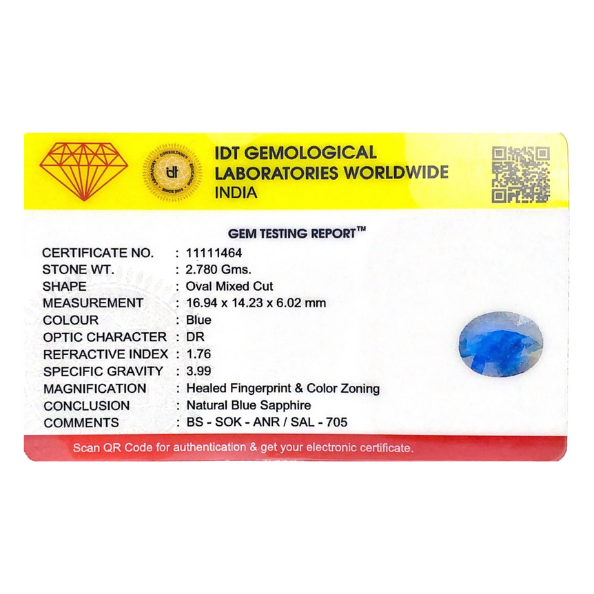 Blue Sapphire - 13.9 Carat