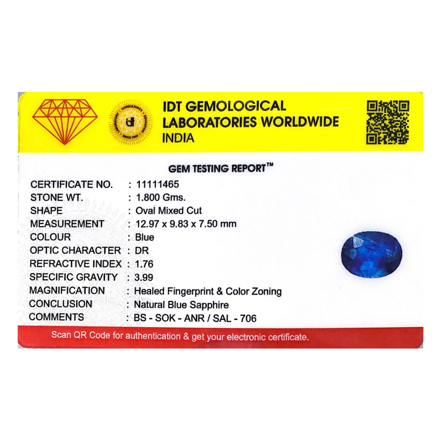 Blue Sapphire - 9 Carat