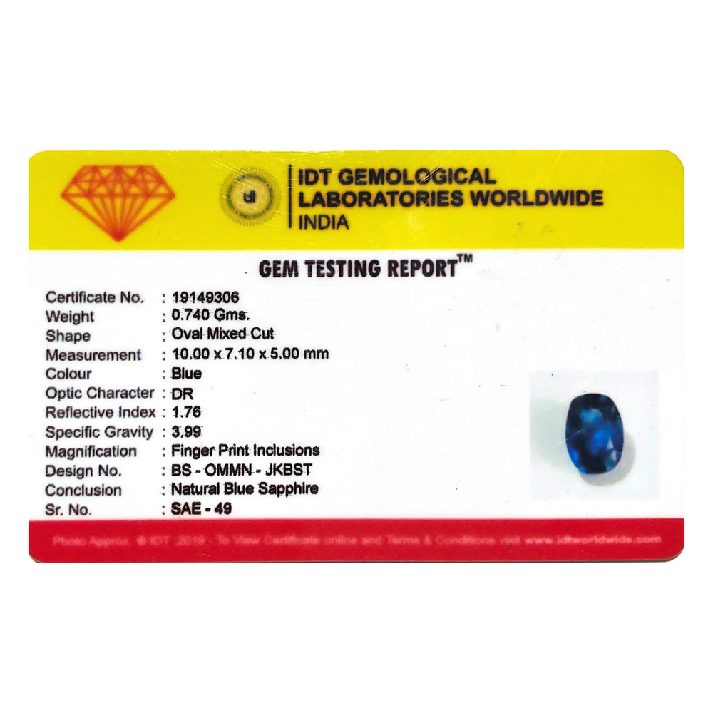 Blue Sapphire - 3.7 Carat - Pramogh