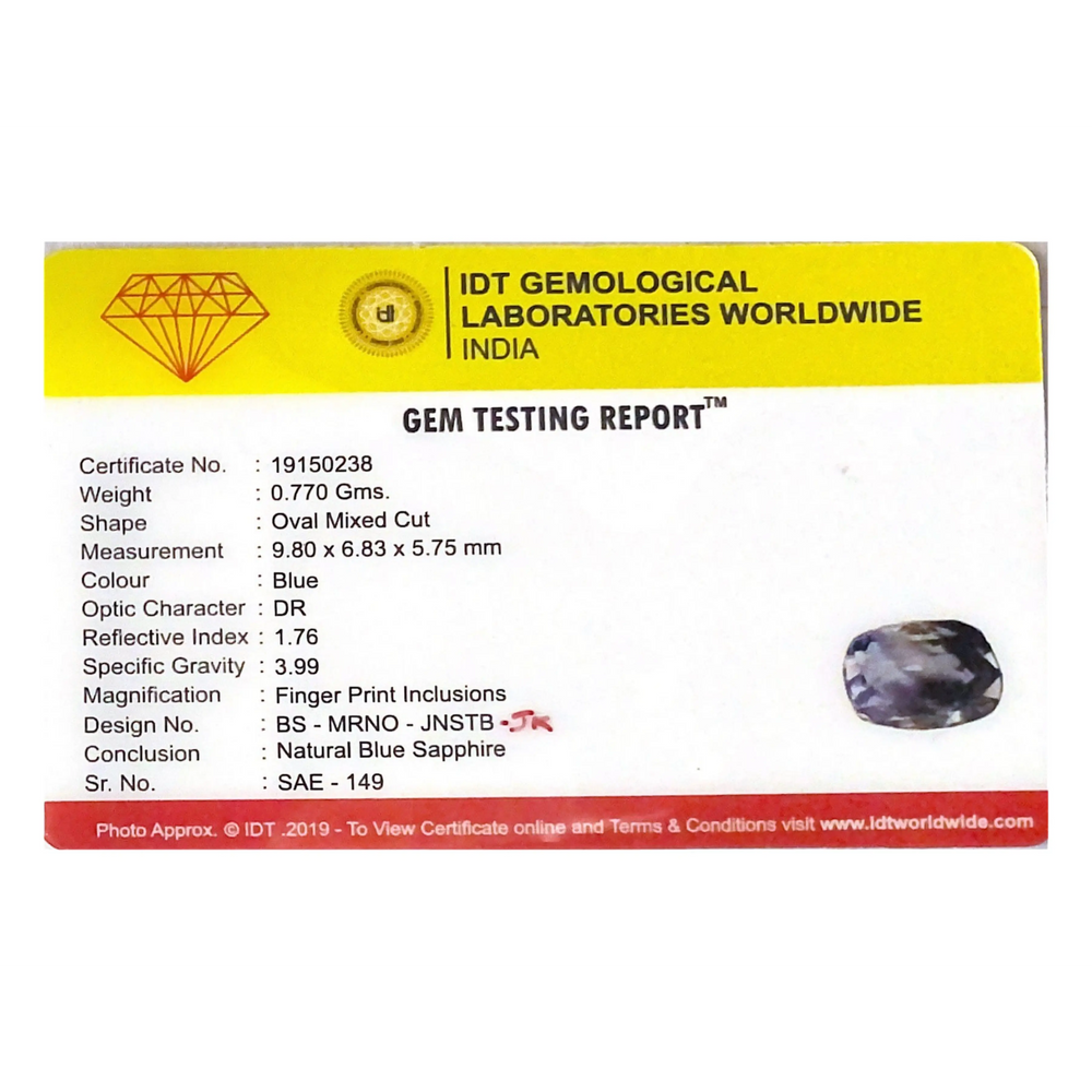 Blue Sapphire - 3.85 Carat - Pramogh