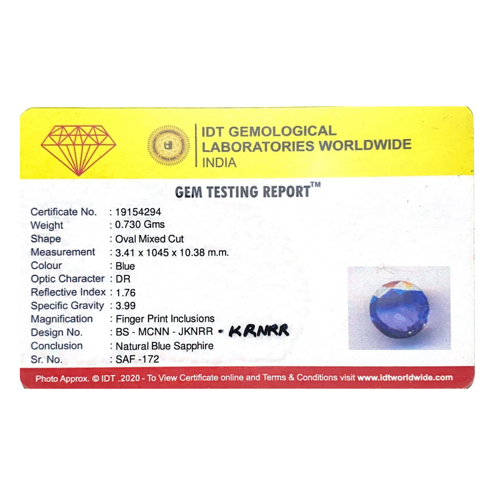 Blue Sapphire - 3.65 Carat - Pramogh