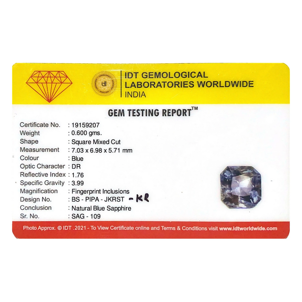 Blue Sapphire - 3 Carat - Pramogh