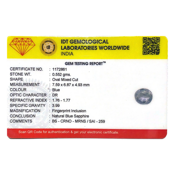 Blue Sapphire - 2.76 Carat - Pramogh