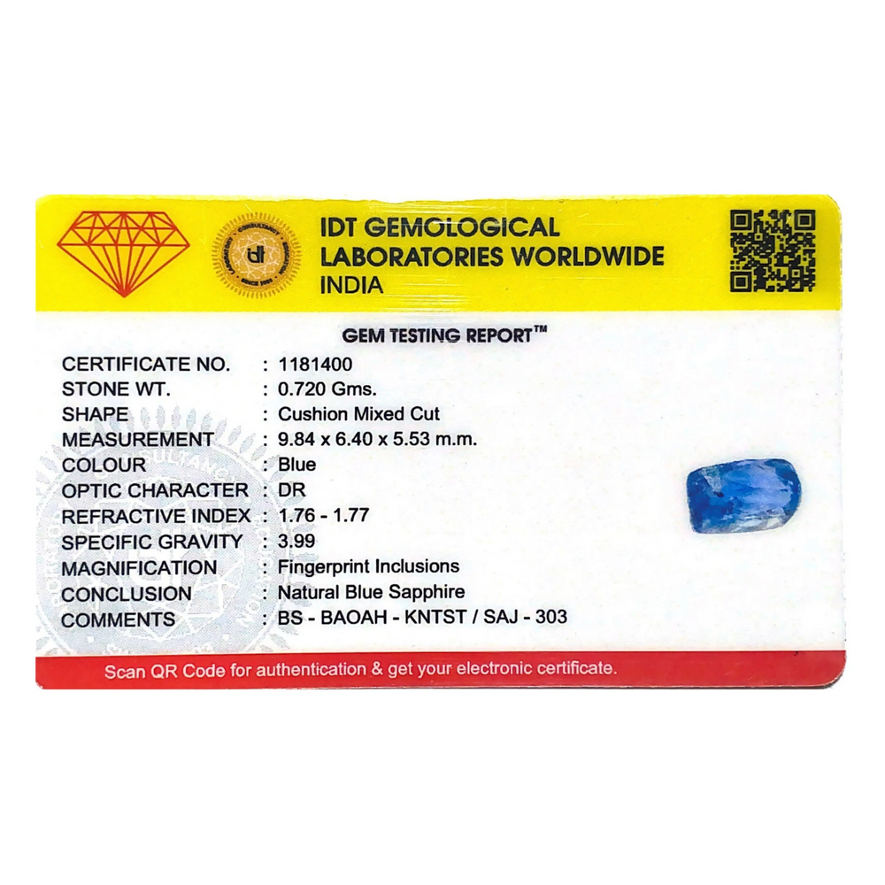 Blue Sapphire - 3.6 Carat - Pramogh