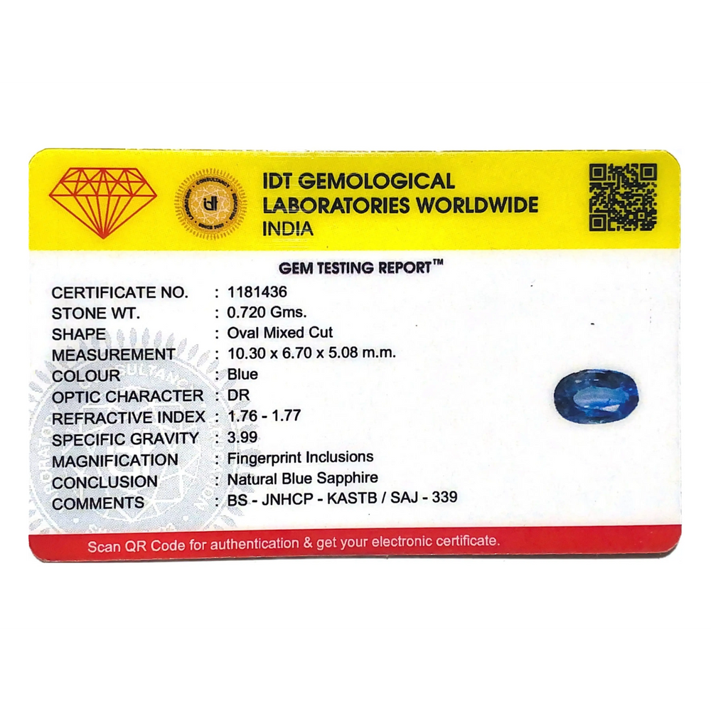 Blue Sapphire - 3.6 Carat - Pramogh