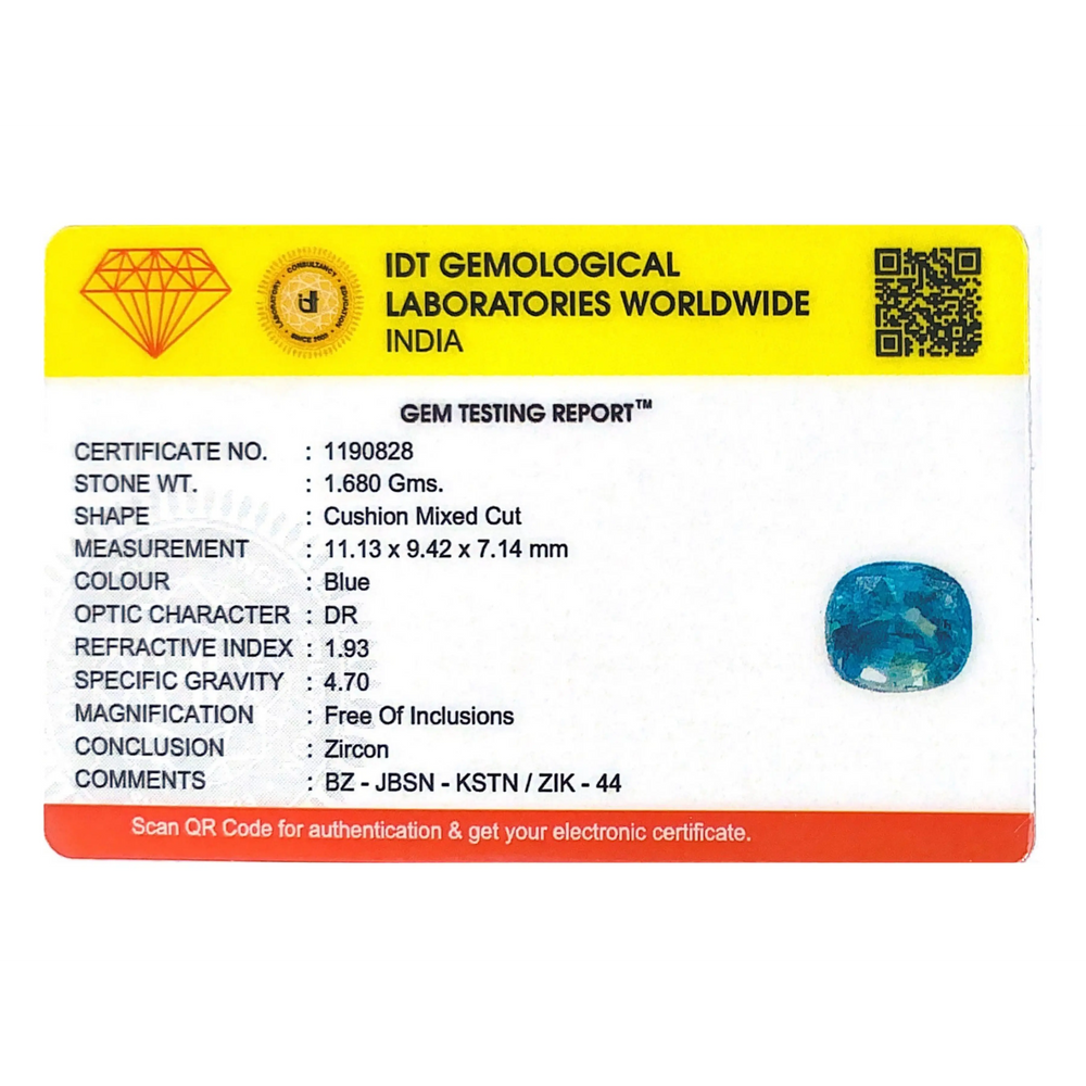 Blue Zircon - 8.4 Carat