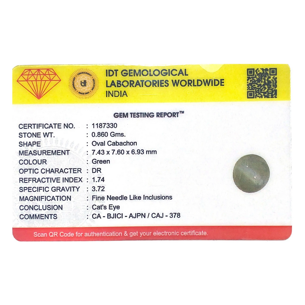 Catseye Chrysoberyl - 4.3 Carat - Pramogh