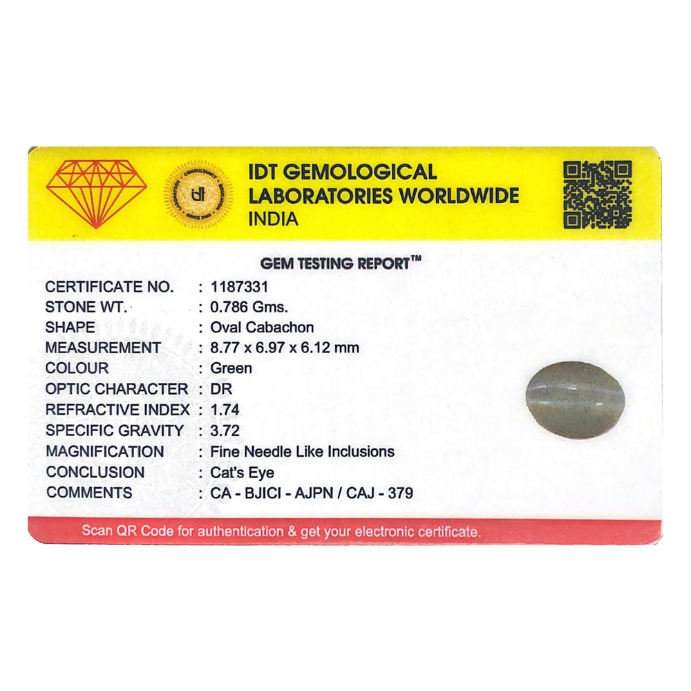 Catseye Chrysoberyl - 3.93 Carat - Pramogh
