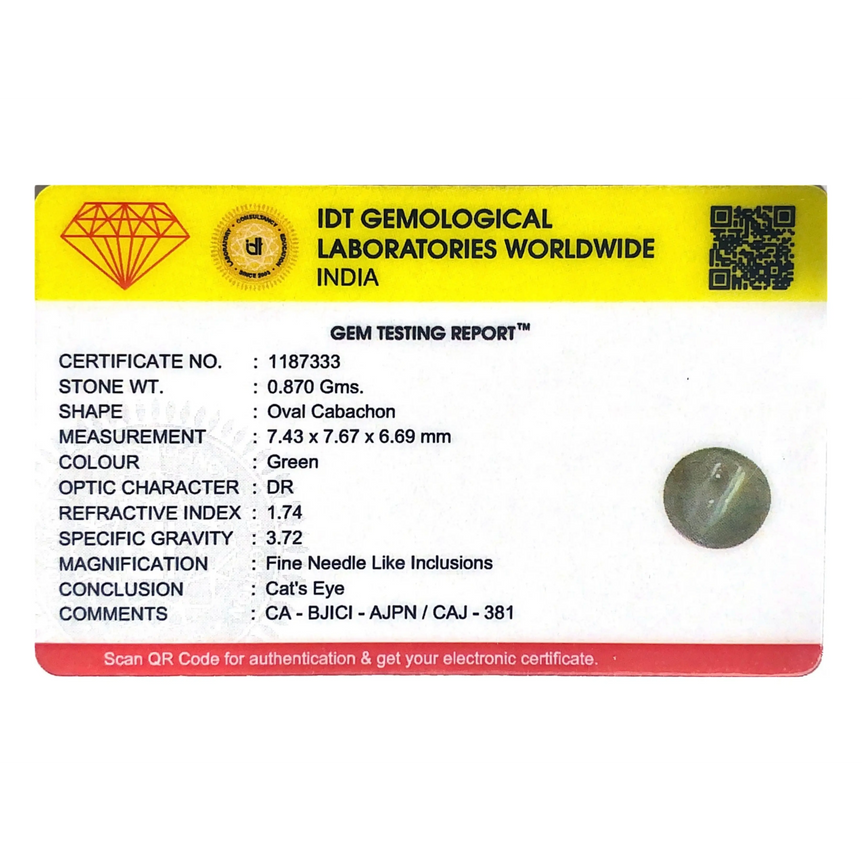 Catseye Chrysoberyl - 4.35 Carat - Pramogh