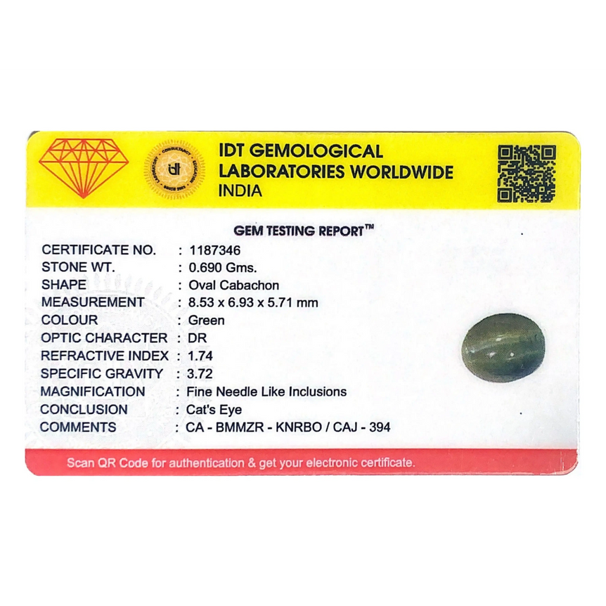 Catseye Chrysoberyl - 3.45 Carat - Pramogh