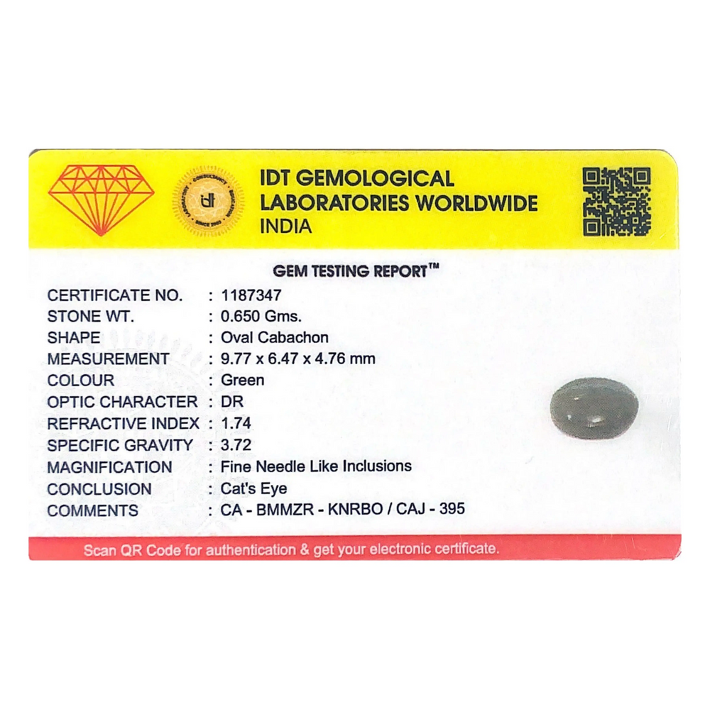Catseye Chrysoberyl - 3.25 Carat - Pramogh