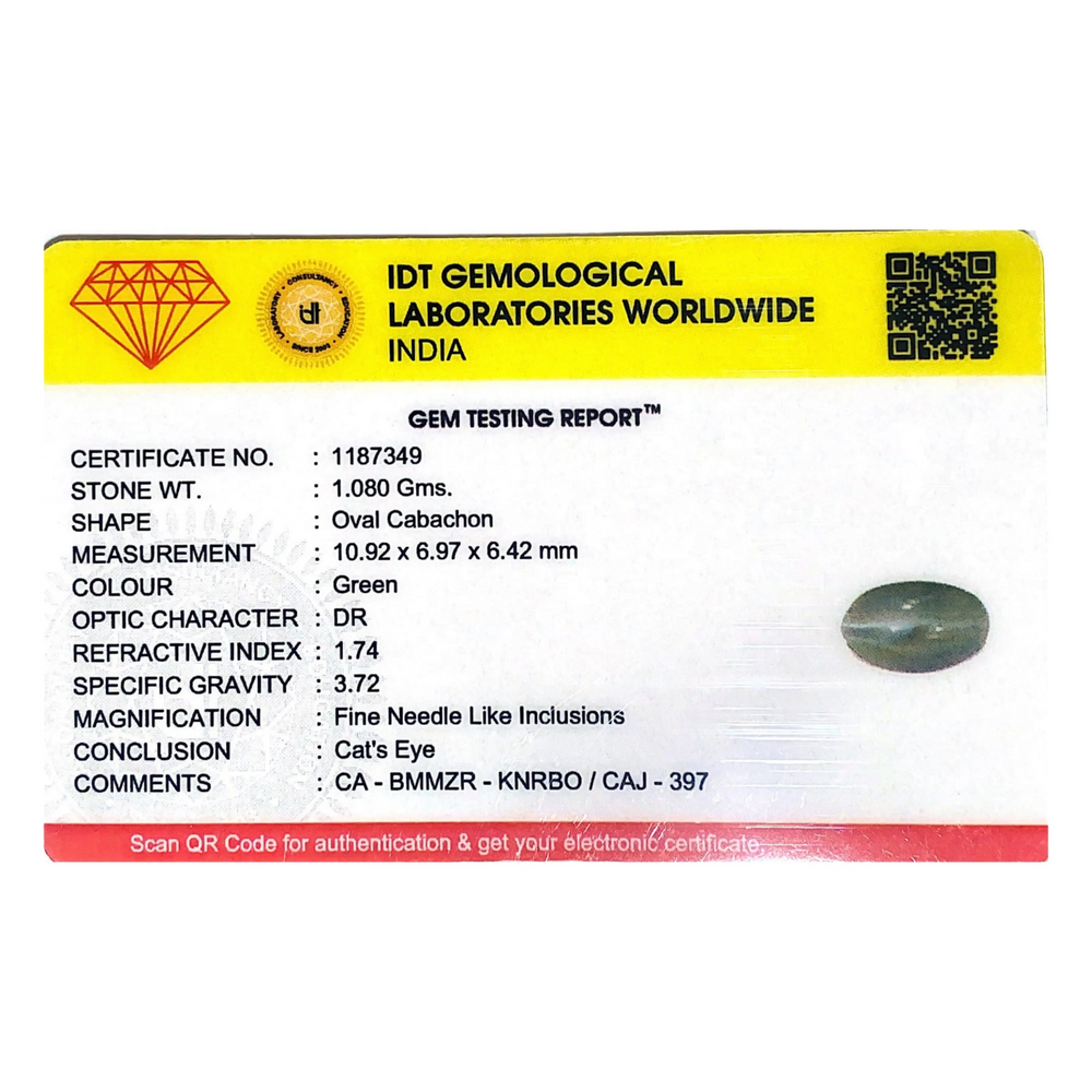 Catseye Chrysoberyl - 5.4 Carat - Pramogh